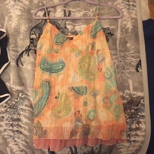 Cute tank top with beads and ruffles juniors XL